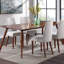 Chaise avec pieds espresso et tissu gris