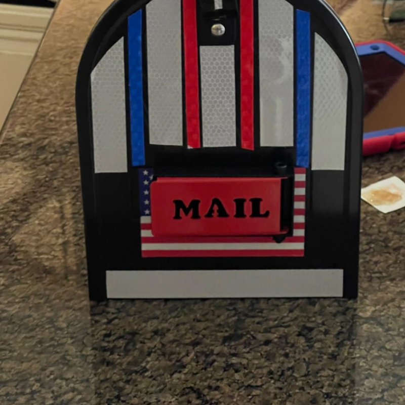 Professional Mailbox Flag, Galvanized Steel Universal Outgoing Matte Mailbox Replacement Flag Kit Upgraded Sinking-Fixed Design For All Other Surface Rust Resistant Mailbox Flag,Black And Red, 7 X 2.5 X 0.5 Inches