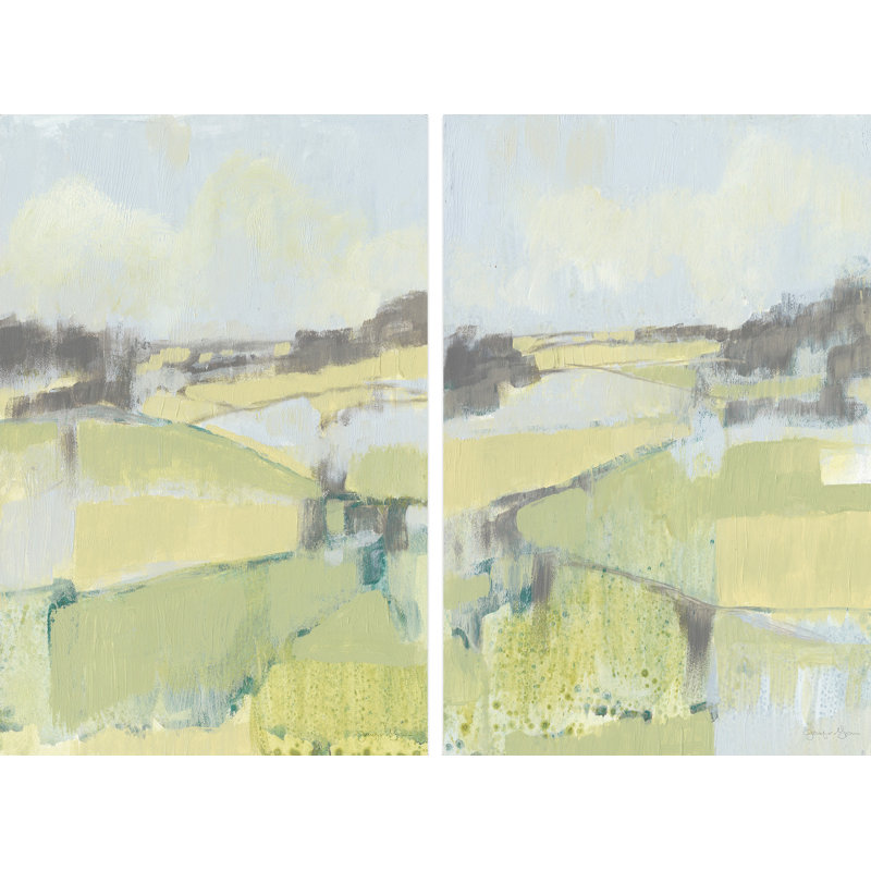 « doux fields iii », ensemble de 2 reproductions de peintures à l’acrylique sur toile, H 30 po x l 20 po x L 1,5 po