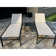 Deccani 64.17" Long Quilted Reclining Chaise Lounge Set with Table