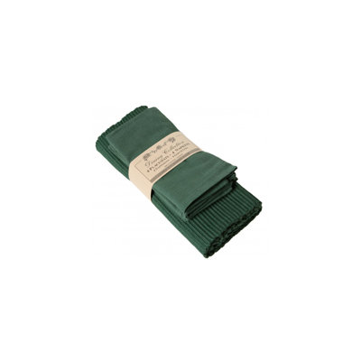 Cotton Solid Colour Rectangle Placemat And Napkin Set