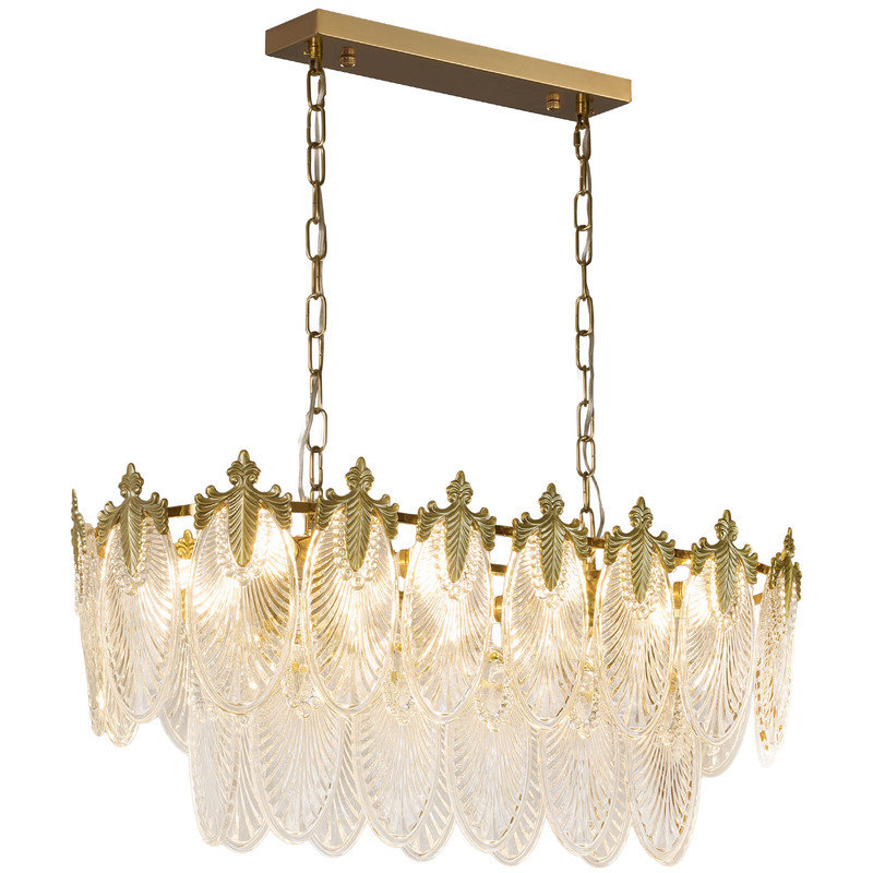 Lustre à intensité variable 8 lumières 31,5 "Jennae
