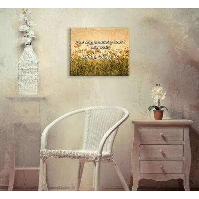 Artsy Quote "Fear and creativity don’t mix well." By John E. Pepper, Jr. Gallery Wrapped Canvas