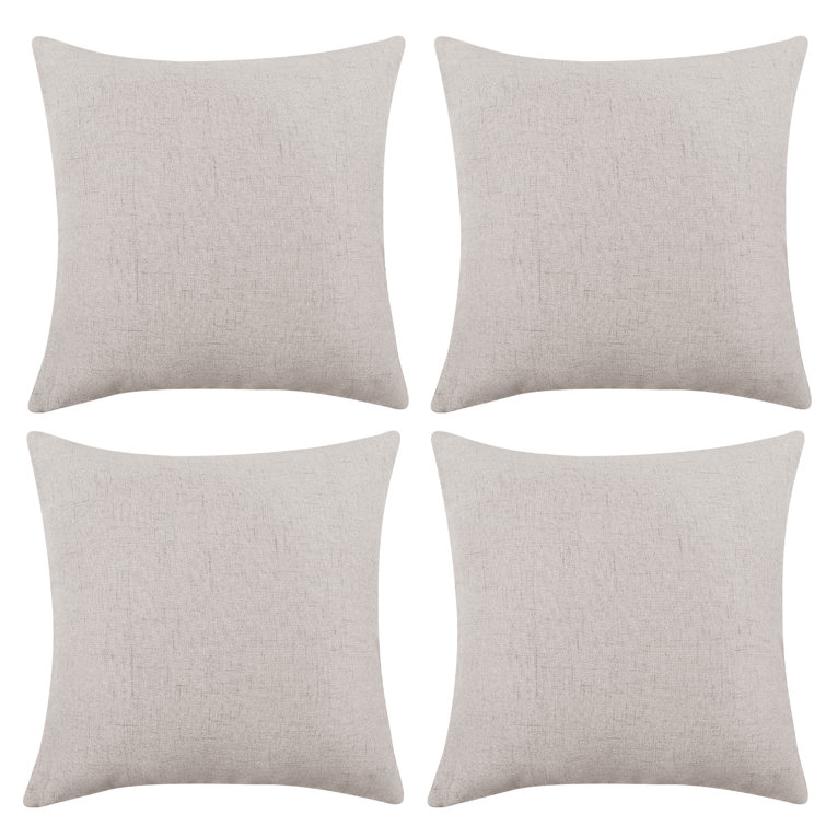 Donahue Square Pillow Cover (Set of 4) Greyleigh Color: Cream, Size: 16 x 16