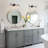 Satilla 3-Light Dimmable Modern Black/Brass Vanity Light