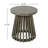 Outdoor Acacia Wood Patio Side Table, Round Coffee Table For Backyard, Lawn, Balcony,Grey Finish