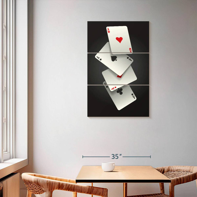 Cartes Senne Four Aces, H 57 po x l 36 po