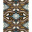 Tapis bleu / brun en laine touffeté à la main Amory-30036468