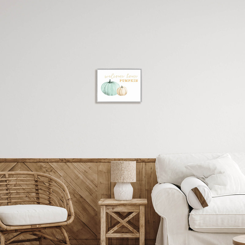 «Welcome Home Pumpkin Expression» par Dogwood Portfolio - impression sur bois, H 11 po x l 14 po x P 1,5 po