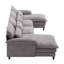 Canapé modulaire en U rembourré, 4 places avec méridienne, tissu éponge, gris, pour méridienne, méridienne, tissu éponge, gris, spacieux et confortable-121096885