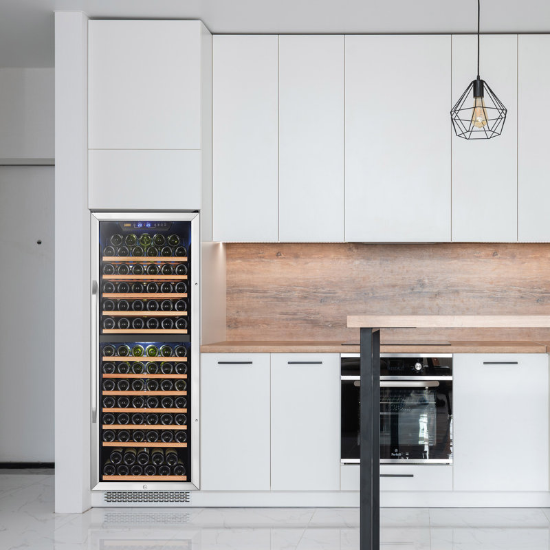 141 Bottle Built-in Refrigeration Dual Zone Freestanding Wine Refrigerator
