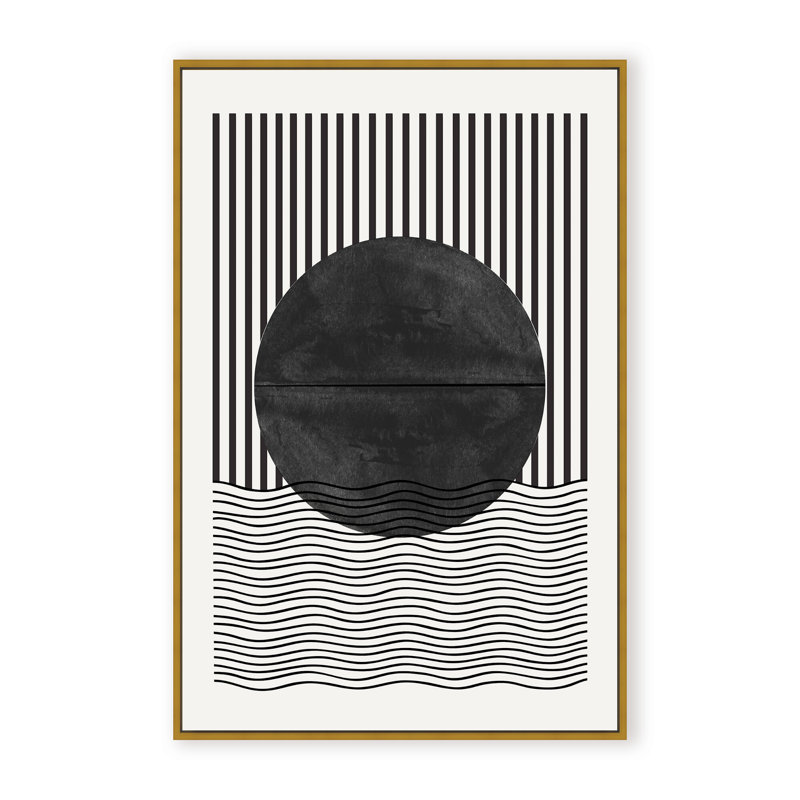 Abstrait Bab No10. par The Miuus Studio - Œuvre d'art encadrée sur papier, H 24 po x l 16 po, Black, Framed Matted Print