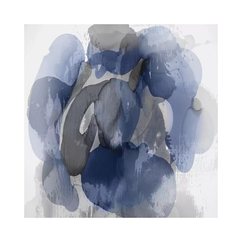 Indigo Flow I by Kristina Jett - Wrapped Canvas Painting, 30.48 cm H x 30.48 cm W