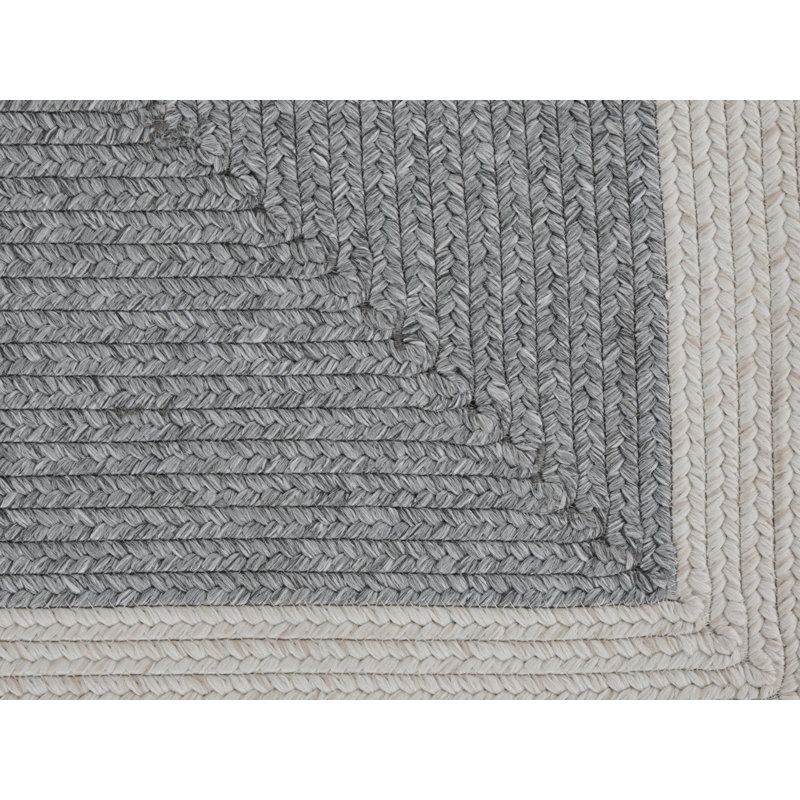 Machine Woven Gray/Cream Indoor/Outdoor Use Rug, Rectangle 160 x 230cm
