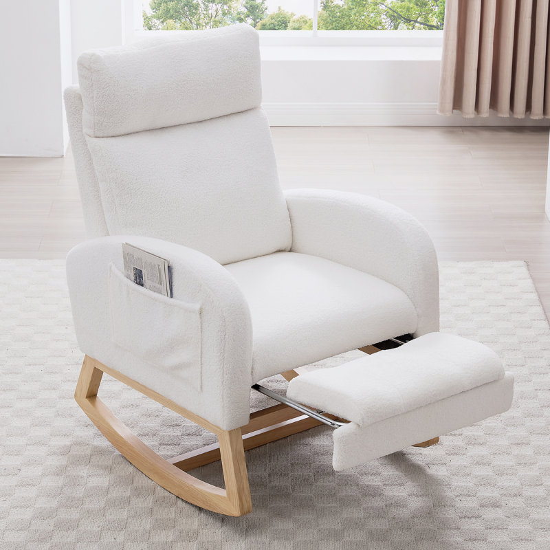 Chaise berçante Teddy, Blanc