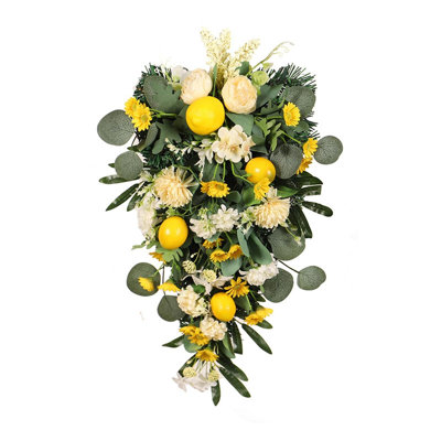 Ornement 19,7 "Summer Lemon Sunflower Eucalyptus