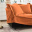 Canapé modulaire en U confortable à 3 places avec chenille respirante, sièges spacieux, combinaisons flexibles avec structure stable, coussins de dossier haut, finition en chenille orange