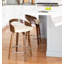 Laurenzio Fixed-Height Bar & Counter Stools with Bent Wood Legs & Round Footrest (Set of 2)-183592477-183592475-192710983