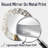 Gaylesville White Orchid Tree Garden Of Branches VII - Floral Tree Unique Wall Mirror Decor, White Large Round Mirror, Printed Metal Art-1257852507