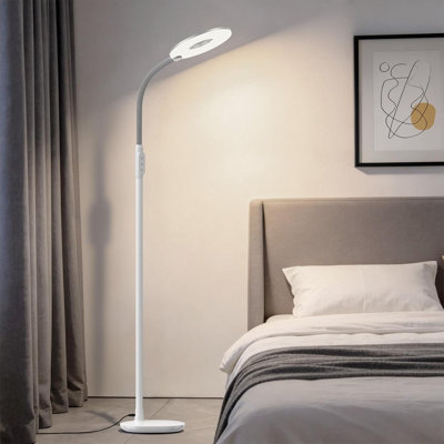 70" LED Touch Control Floor Lamp, Dimmable 3 Color Temp With Adjustable Gooseneck