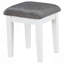 Ensemble coiffeuse Elijah blanc et gris foncé avec éclairage et tabouret