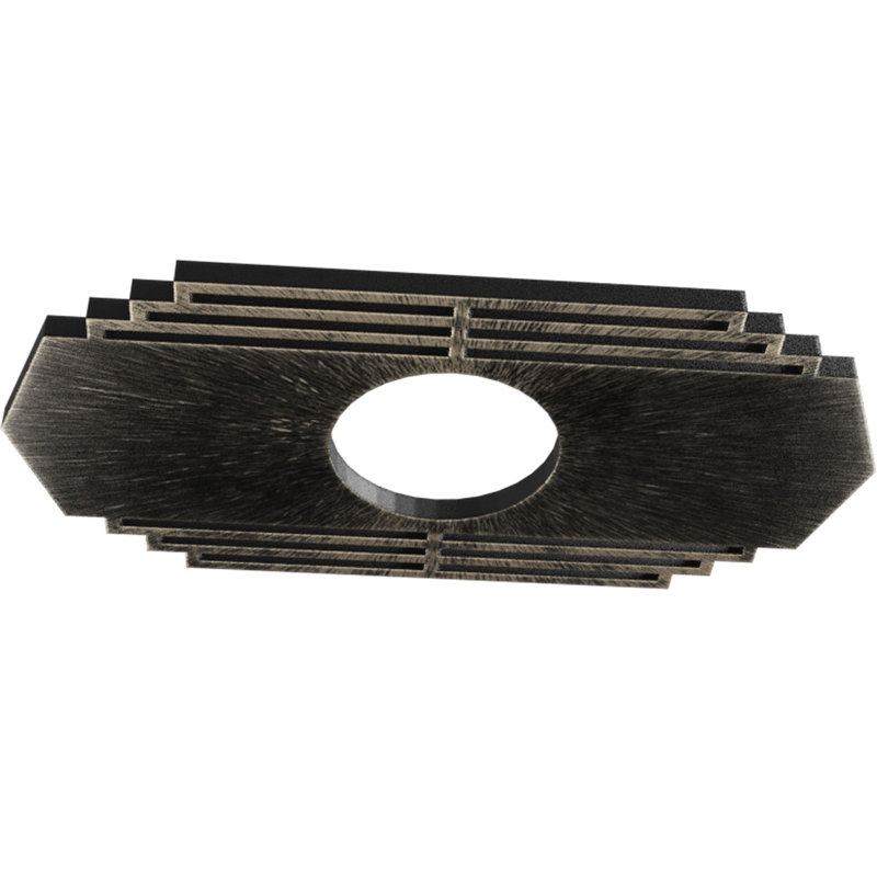 Médaillon de plafond percé en PVC de qualité architecturale 26 po x l 13 po x H 6 7/8 po x P 3/4 po