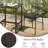 5-piece Counter Bar Set Patio Rattan Counter Set With Cushioned Seat
