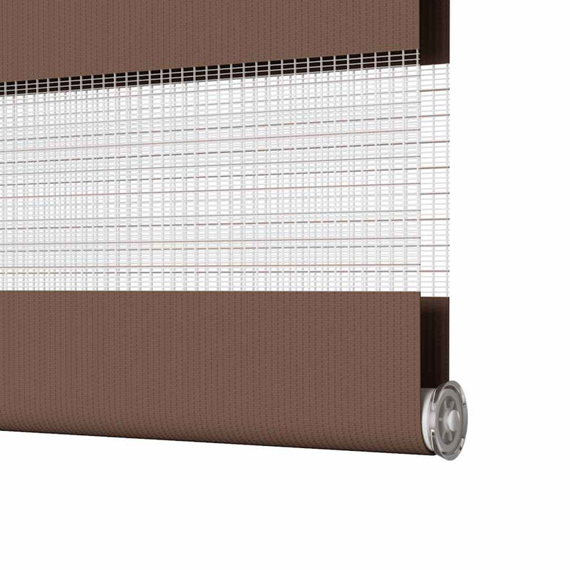 George Oliver Zebra Blind Polyester, Brown, 105cmW x 150cmL