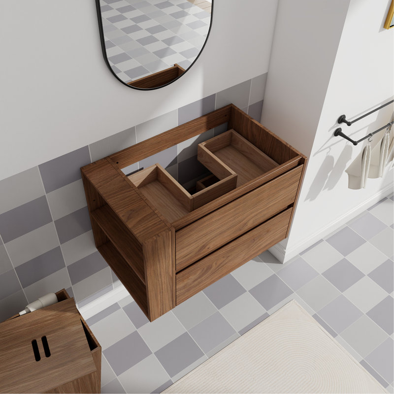 Wall Mounting Bathroom Vanity, Soft Close Drawer (Only Vanity, Without Basin)