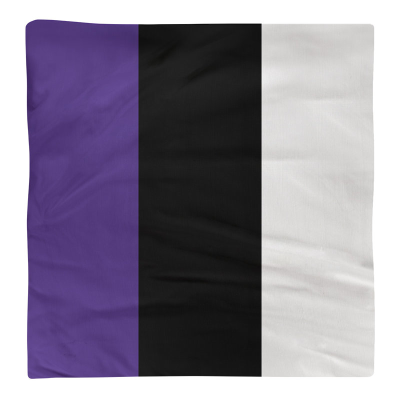 Serviette washington, Mauve / noir / blanc, Sergé de coton, H 10 po x l 10 po x P 0,25 po