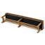 Faux Leather Upholstered Bench with Shelves