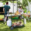Table de préparation pour barbecue Outsunny