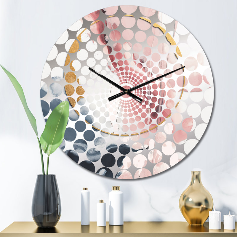 Lyndley - Horloge murale abstraite en marbre, Petit