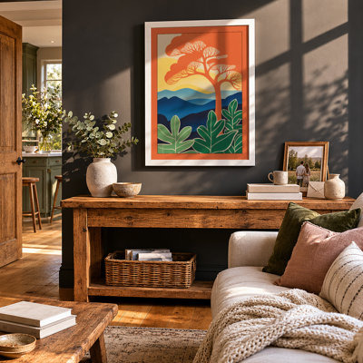Desert Landscape Rustic - Framed Print