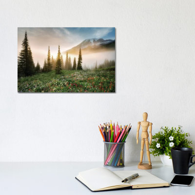 Rainier Wildflowerws 1 Piece Wall Art on Canvas