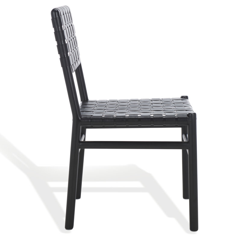 Jeremiah Leather Upholstered Dining Chair, Black