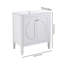 Meuble-lavabo blanc 30 po avec lavabo en céramique avec deux portes et tablette