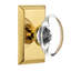 Studio Plate with Oval Clear Crystal Door Knob-1698293970