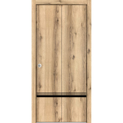 Porte pliante en bois massif massif