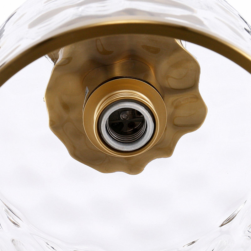 Lonnetta Glass Semi Flush Mount Ceiling Light, Gold