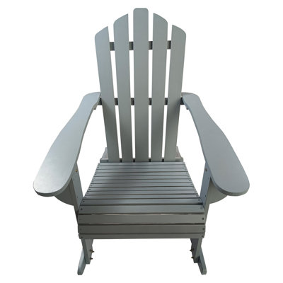 Fauteuil inclinable extérieur gris Abbottsmoor - Confortable et polyvalent pour terrasse de patio Bois massif 250 lb Assemblage avec roulement de poids requis Espaces de balancement en bois Nombre de sièges inclus