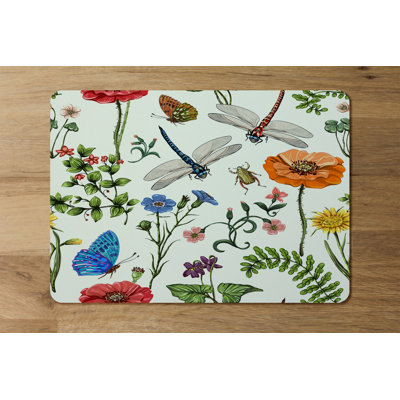 Godalming Polyester-Coated Hardboard Floral Rectangle Placemat