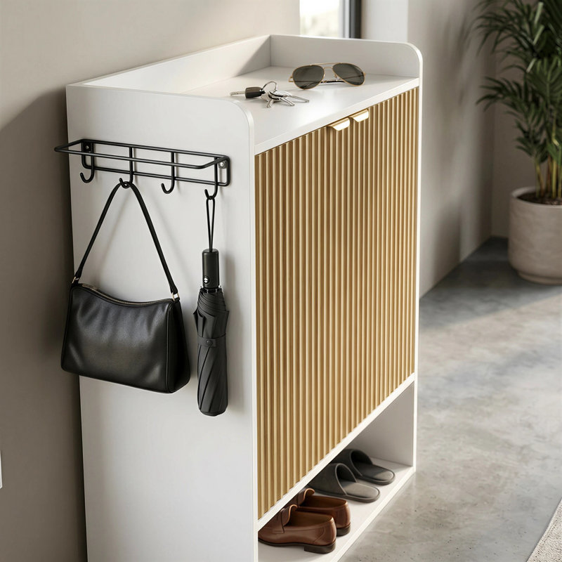 45"*31"*15" Extra Deep Fluted Shoe Cabinet