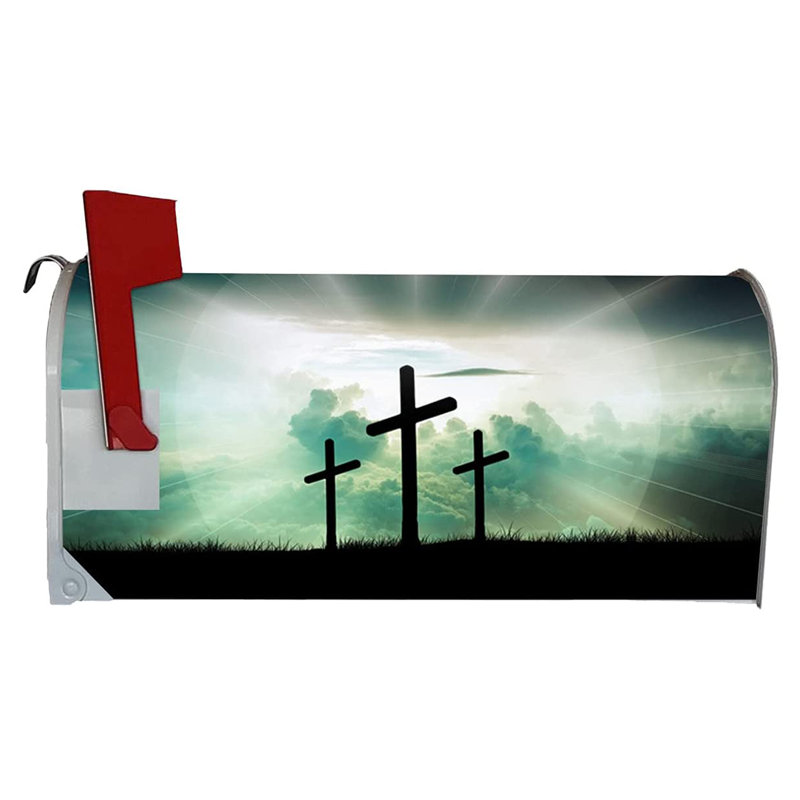 Couvercle de boîte aux lettres religieuse, H 5 po x l 20 po