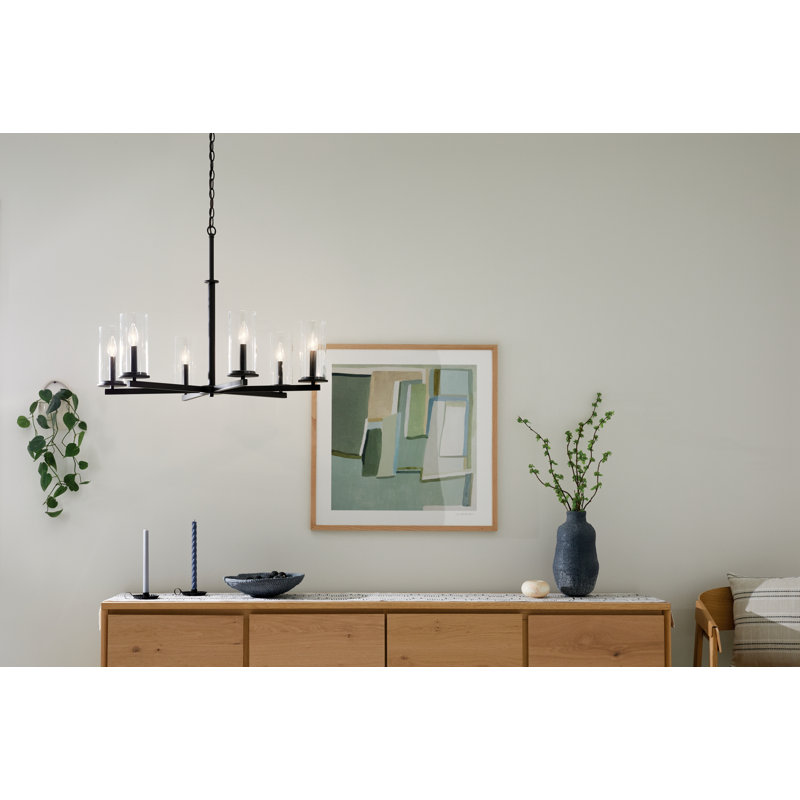 Lustre 6 lumières 21,75 "21,75", Bronze