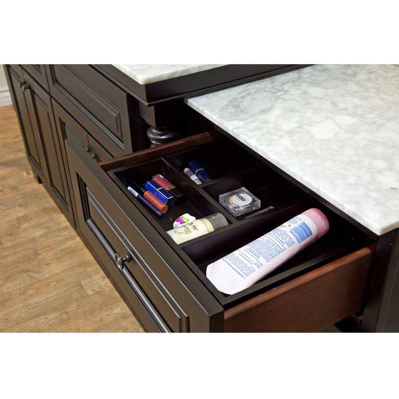 Ensemble de meuble-lavabo de salle de bain double 74 po