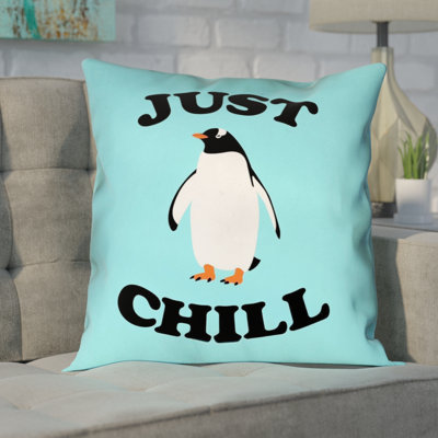 Coussin Katelyn Smith Just Chill Penguin