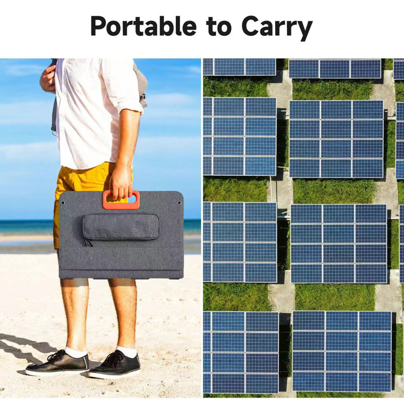 100W Portable Solar Panel For Power Station IP67 Water  Foldable Solar Panel For Camping, Rvs, Hiking