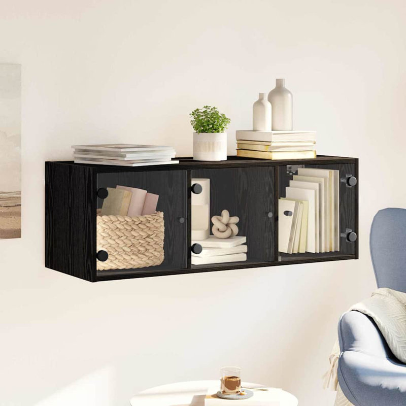 Rectangle Accent Cabinet, Black Oak