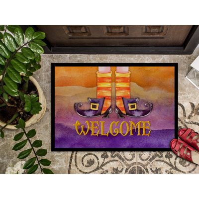 Tapis de porte d’extérieur anti-dérapants welcome Eila